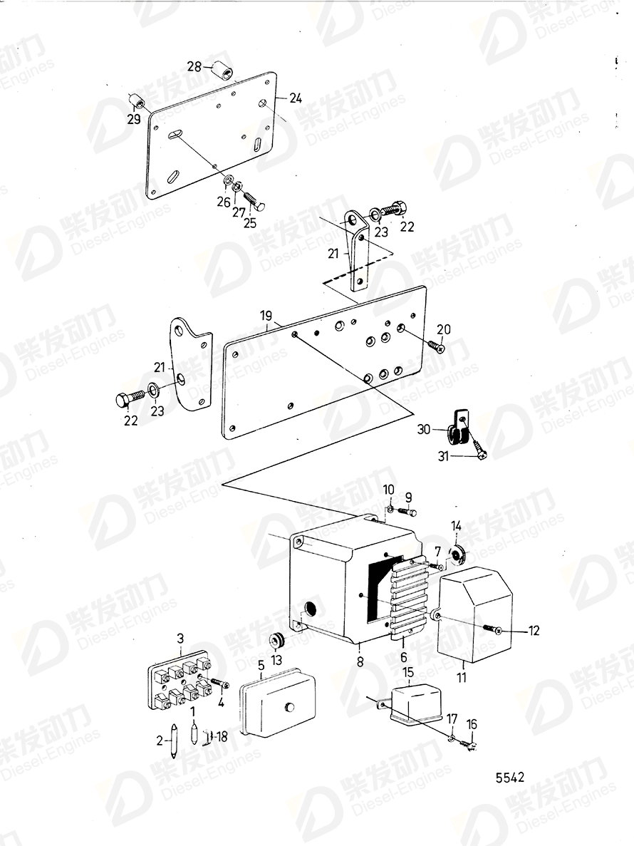 volvo penta Bracket 821358 Drawing volvo penta Bracket 821358 Drawing